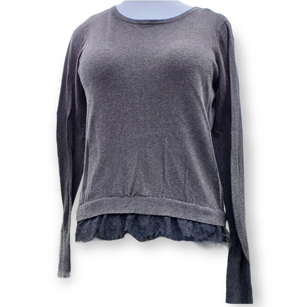 Victoria's Secret long sleeve  lace hemp top sz Sm - Picture 15 of 15